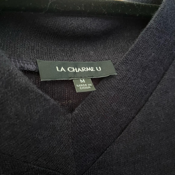 Navy blue sweater dress - Picture 3 of 4